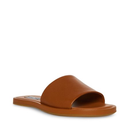 παντοφλεσ γυναικεια Steve Madden Kaya δερματινα καφε | GR-O682QRH