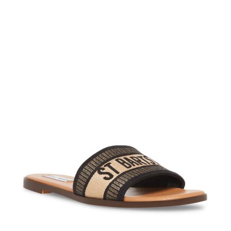 παντοφλεσ γυναικεια Steve Madden Knox μαυρα | GR-9842VOF