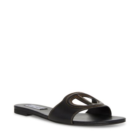 παντοφλεσ γυναικεια Steve Madden Kylah δερματινα μαυρα | GR-5392CWH