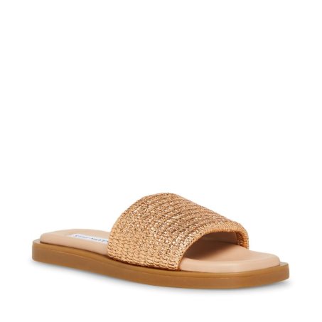 παντοφλεσ γυναικεια Steve Madden Leigh Rose χρυσο χρωμα | GR-3O47QNS