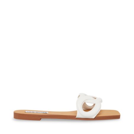 παντοφλεσ γυναικεια Steve Madden Marcie δερματινα ασπρα | GR-8O39PWX