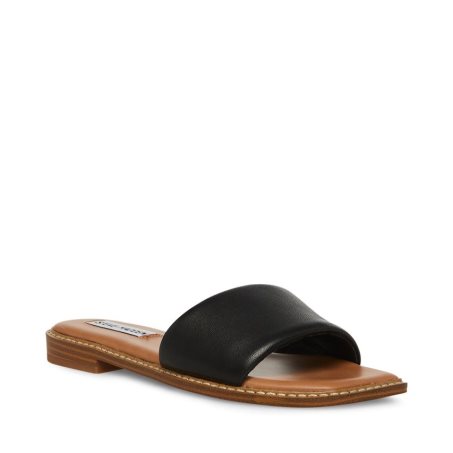 παντοφλεσ γυναικεια Steve Madden ra δερματινα μαυρα | GR-9186FJD