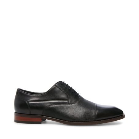 παπουτσια derby ανδρικα Steve Madden Proctor δερματινα μαυρα | GR-61O7POB