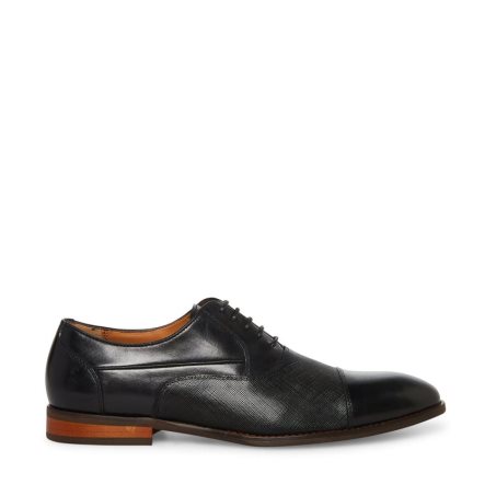 παπουτσια derby ανδρικα Steve Madden Proctor-r δερματινα μαυρα | GR-O489HSU
