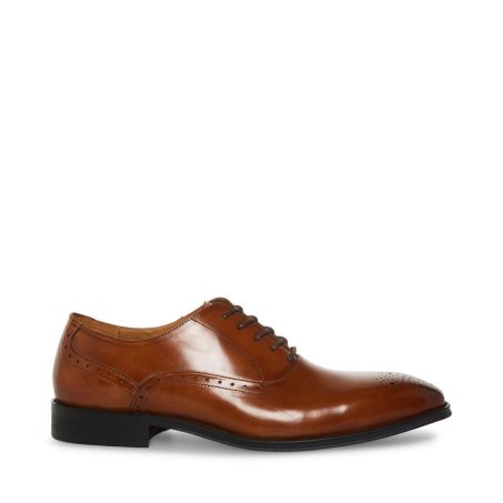 παπουτσια derby ανδρικα Steve Madden Zate δερματινα καφε | GR-5764DZV