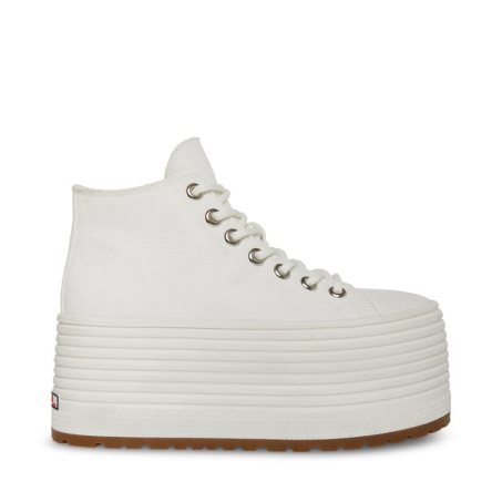 παπουτσια flatforms γυναικεια Steve Madden Giant ασπρα | GR-5O41PQG