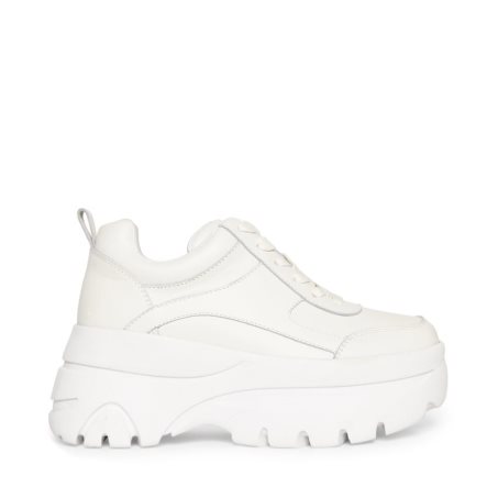 παπουτσια flatforms γυναικεια Steve Madden Hansel ασπρα | GR-6895TUB