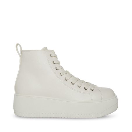 παπουτσια flatforms γυναικεια Steve Madden Raylee ασπρα | GR-726ODJP