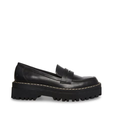 παπουτσια flatforms γυναικεια Steve Madden Haazel μαυρα | GR-8O47HVO