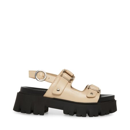 πεδιλα πλατφορμεσ γυναικεια Steve Madden Garrick δερματινα Χακί | GR-3197KSV