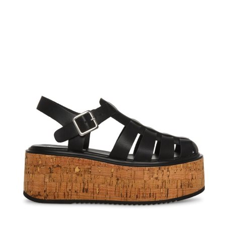 πεδιλα πλατφορμεσ γυναικεια Steve Madden Lazlo δερματινα μαυρα | GR-3465HLG