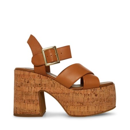πεδιλα πλατφορμεσ γυναικεια Steve Madden Palmer δερματινα καφε | GR-5269VIR