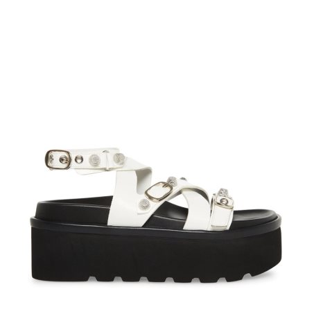 πεδιλα πλατφορμεσ γυναικεια Steve Madden Brant ασπρα | GR-7519DSR