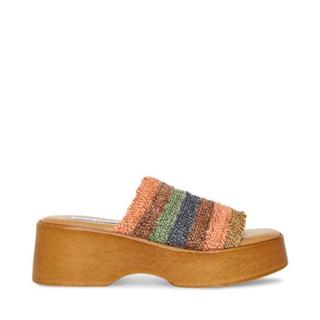 πεδιλα πλατφορμεσ γυναικεια Steve Madden Slinky30 Natural Πολύχρωμο | GR-75O2AQM
