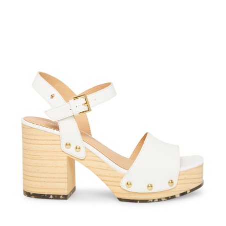 σανδαλια με τακουνι γυναικεια Steve Madden Rubyy ασπρα | GR-143OZKW