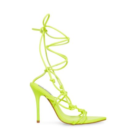 σανδαλια με τακουνι γυναικεια Steve Madden Buffy Neon πρασινο | GR-173OLEY