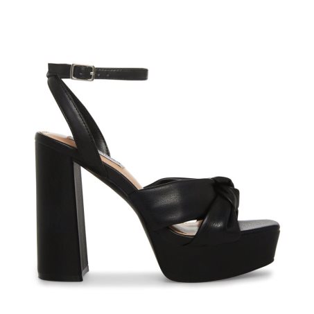 σανδαλια με τακουνι γυναικεια Steve Madden Lala μαυρα | GR-1845QIA