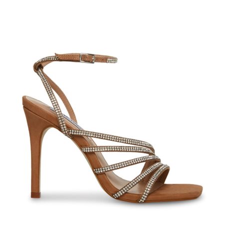 σανδαλια με τακουνι γυναικεια Steve Madden Kamila-r καφε | GR-2164OQV