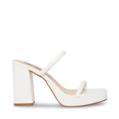 σανδαλια με τακουνι γυναικεια Steve Madden Polly ασπρα | GR-2491RZX
