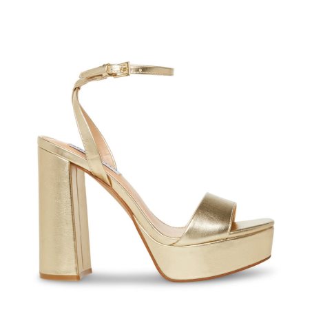 σανδαλια με τακουνι γυναικεια Steve Madden Lessa Champagne χρυσο χρωμα | GR-2847VSG