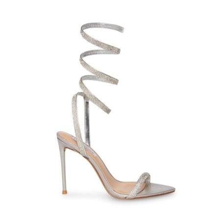 σανδαλια με τακουνι γυναικεια Steve Madden Bali ασημι | GR-2871OFZ