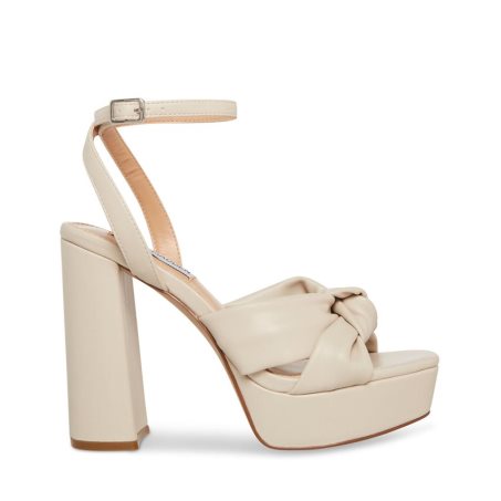 σανδαλια με τακουνι γυναικεια Steve Madden Lala Μπεζ | GR-365OCXH