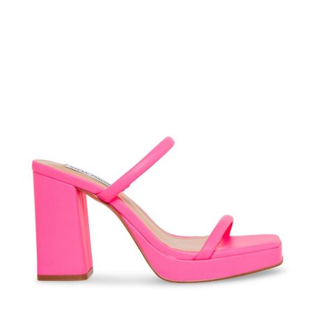 σανδαλια με τακουνι γυναικεια Steve Madden Polly Fuchsia ροζ | GR-498OQGR