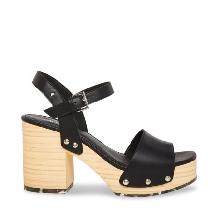 σανδαλια με τακουνι γυναικεια Steve Madden Rubyy μαυρα | GR-597OZGI