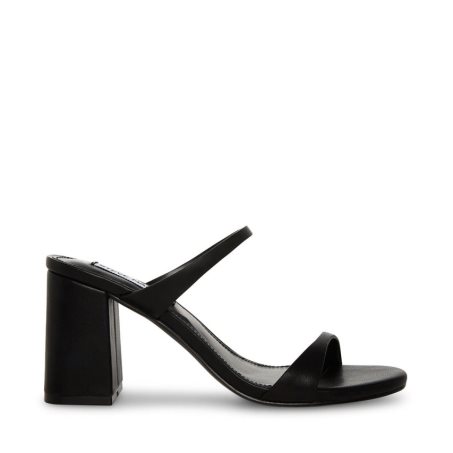 σανδαλια με τακουνι γυναικεια Steve Madden Bridgette δερματινα μαυρα | GR-6519PHB