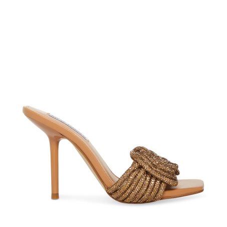 σανδαλια με τακουνι γυναικεια Steve Madden Applaud χρυσο χρωμα | GR-6789XQF