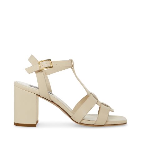 σανδαλια με τακουνι γυναικεια Steve Madden Waverly δερματινα Μπεζ | GR-7943HMQ