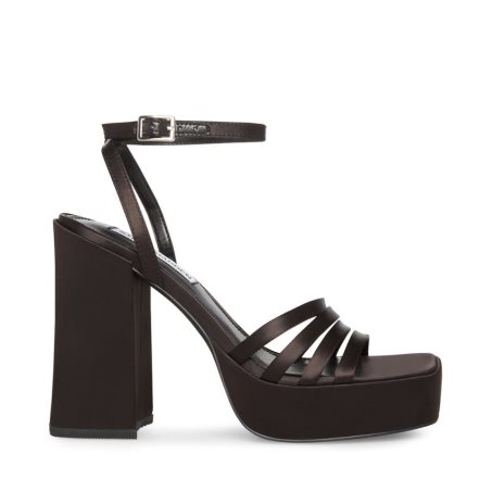 σανδαλια με τακουνι γυναικεια Steve Madden Disco Satin μαυρα | GR-8154RDF