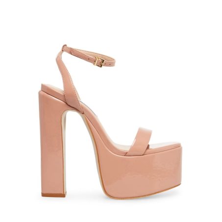 σανδαλια με τακουνι γυναικεια Steve Madden Darla λουστρινι ροζ | GR-8294RES