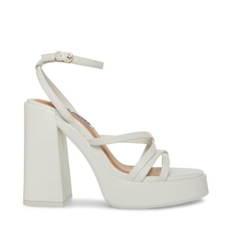 σανδαλια με τακουνι γυναικεια Steve Madden Affection ασπρα | GR-8324TPJ