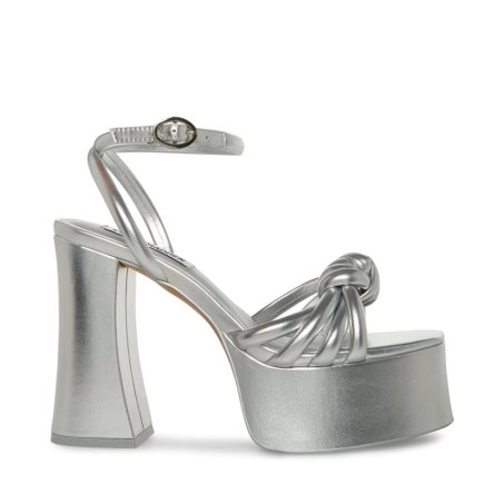 σανδαλια με τακουνι γυναικεια Steve Madden Bonnie ασημι | GR-8594CMQ
