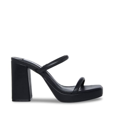 σανδαλια με τακουνι γυναικεια Steve Madden Polly μαυρα | GR-9O31RKL