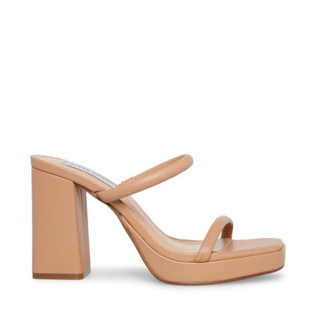 σανδαλια με τακουνι γυναικεια Steve Madden Polly Natural Μπεζ | GR-O752LCT