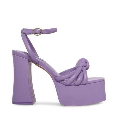 σανδαλια με τακουνι γυναικεια Steve Madden Bonnie μωβ | GR-O945XZP