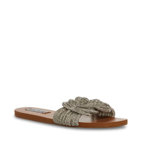 φλατ πεδιλα γυναικεια Steve Madden Adore ασημι | GR-O569UXG
