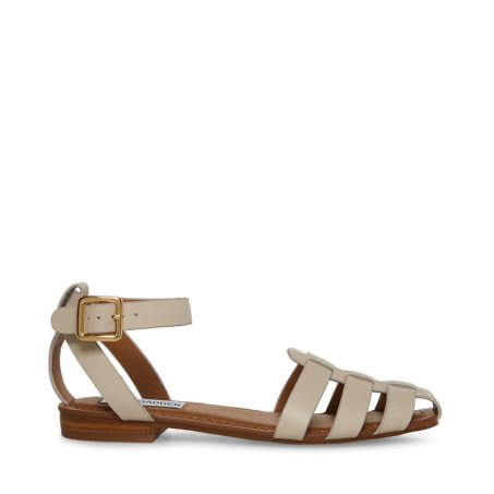 φλατ πεδιλα γυναικεια Steve Madden Media δερματινα Μπεζ | GR-1O23CLA