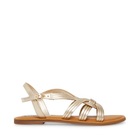 φλατ πεδιλα γυναικεια Steve Madden Prim χρυσο χρωμα | GR-312OEWO