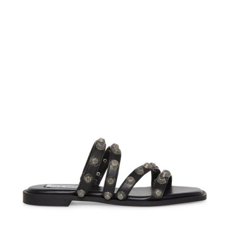 φλατ πεδιλα γυναικεια Steve Madden Sterling μαυρα | GR-954OOYE