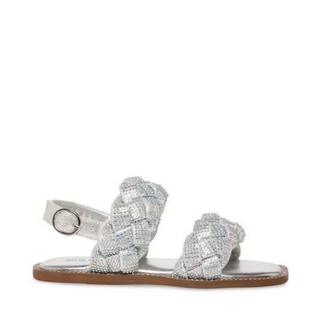 φλατ πεδιλα παιδικα Steve Madden Jnewbie ασημι | GR-3678KQB