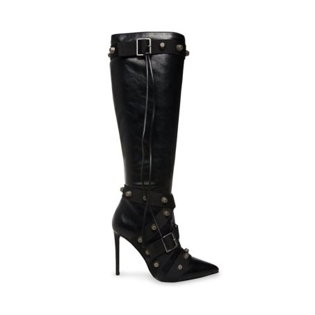 ψηλεσ μποτεσ γυναικεια Steve Madden Fink μαυρα | GR-4628CKD