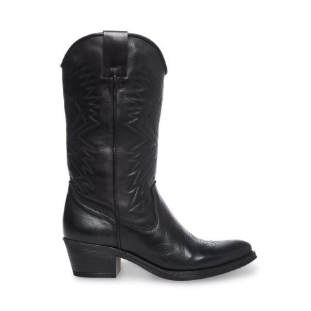 ψηλεσ μποτεσ γυναικεια Steve Madden Hayward δερματινα μαυρα | GR-7685SCA