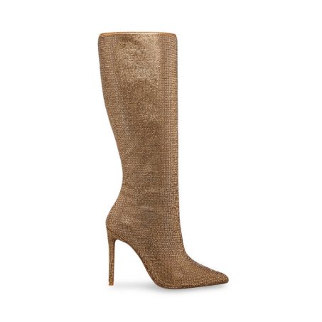 ψηλεσ μποτεσ γυναικεια Steve Madden Valinda χρυσο χρωμα | GR-O719QPA